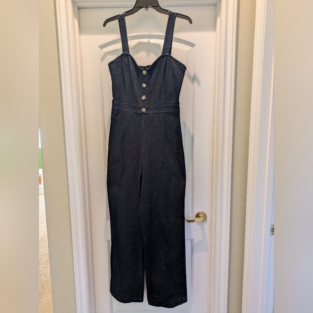 EXPRESS denim sweetheart jumpsuit. Size M.